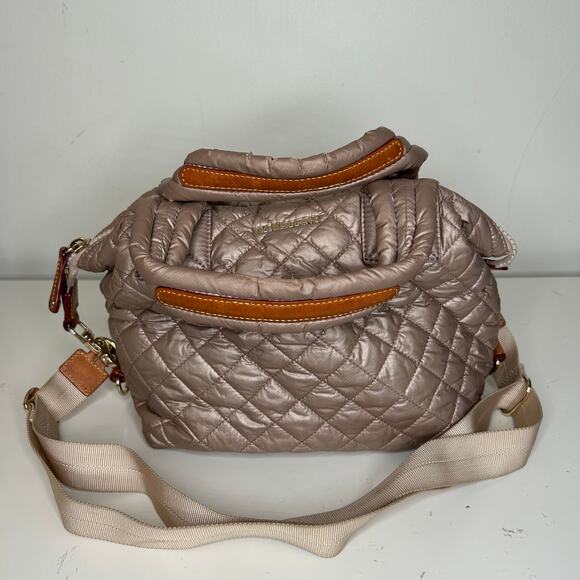 MZ Wallace Handbags - MZ Wallace Small Sutton Delux Crossbody Bag Gold Bronze